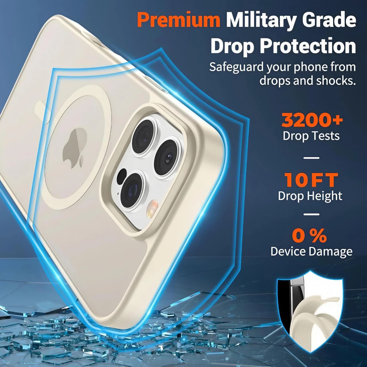 Iphone 16 Pro Max MagSafe Clear Case – Anti-Fingerprint & Shock-Resistant