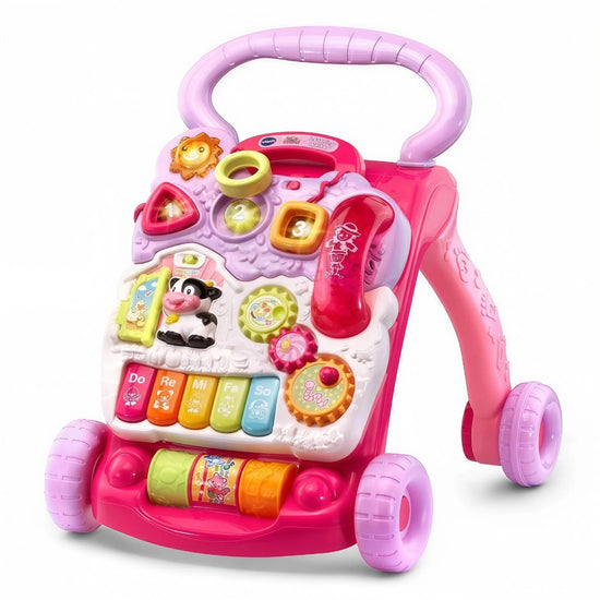 Colorful Music & Shape Learning Baby Walker with Push-Handle